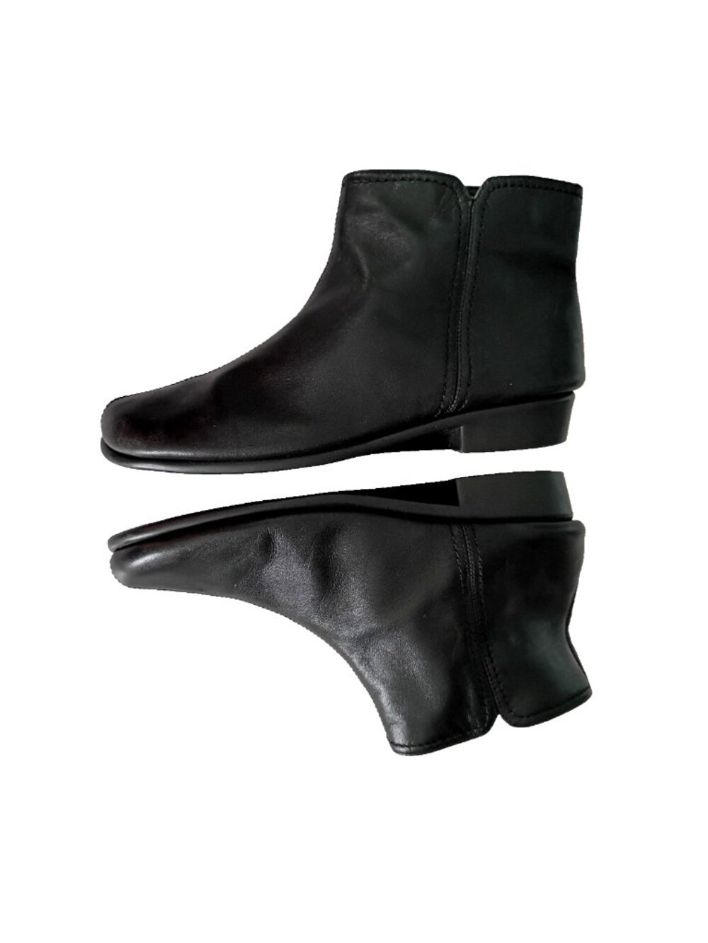 Aerosoles Women’s Leather Duble Trouble 2 Ankle Boots Black Side Zip - 9M